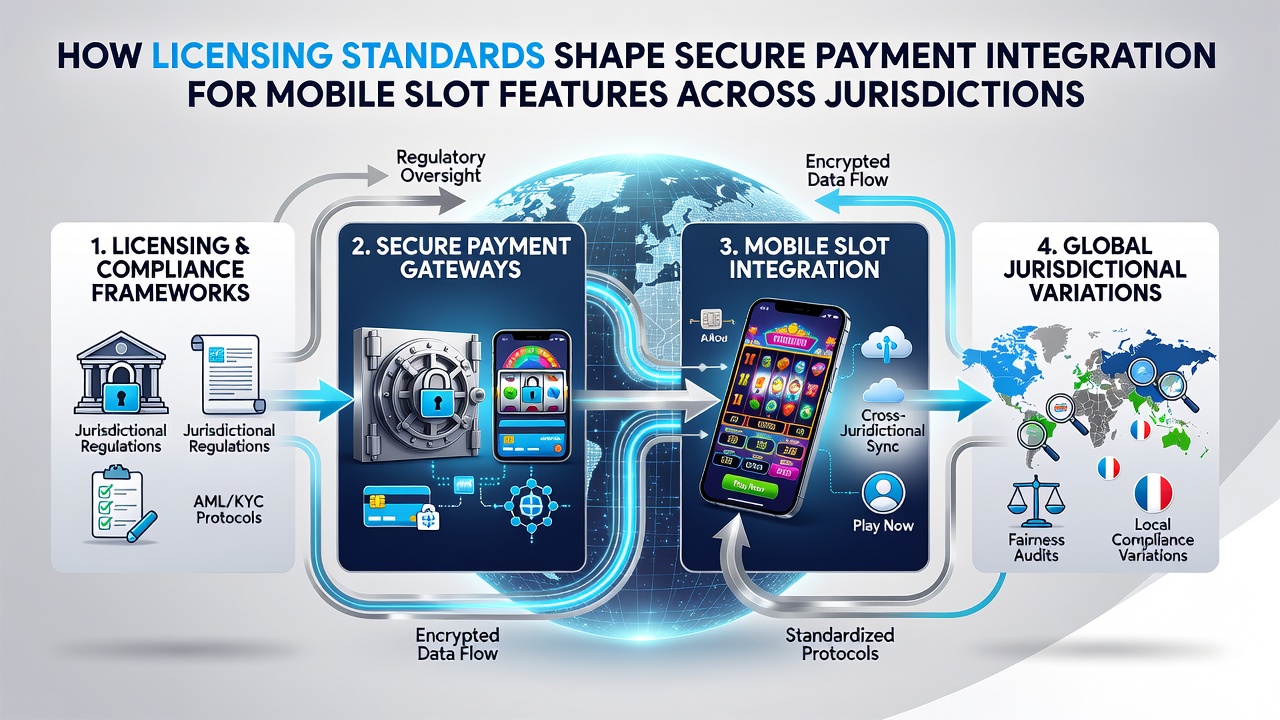 Secure mobile payment flows and licensing compliance for slot games