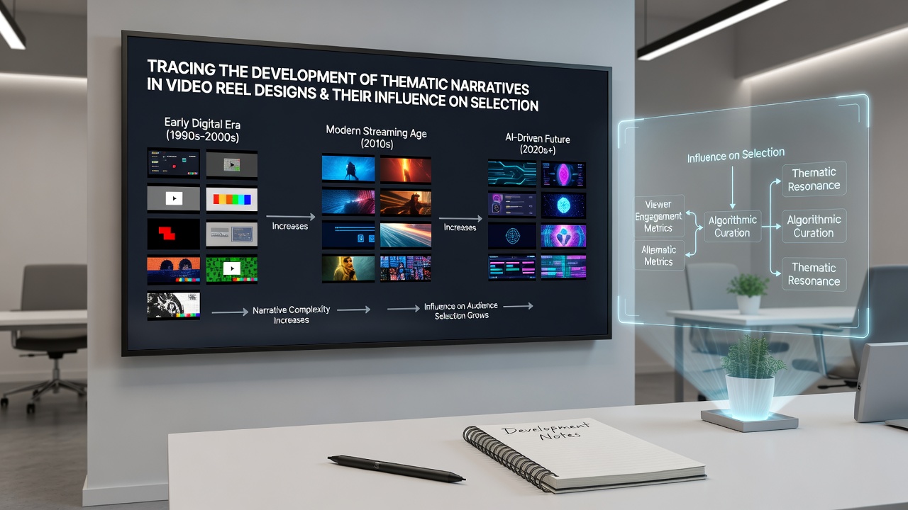 Detailed view of interactive narrative elements in contemporary video reel interfaces with branching story options